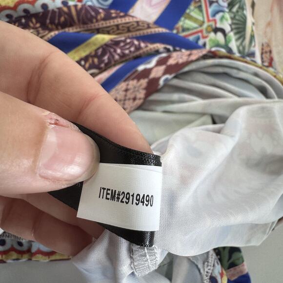 Boston Proper Dress Womens Large Boho Floral Abstract Boho Coastal Mini - Picture 6 of 9